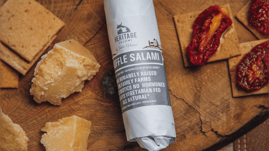 5oz. Truffle Salami - Truffle Salami: Luxurious black truffles in every slice. Pure indulgence.