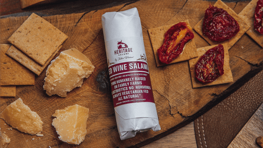 5oz. Red Wine (Sangiovese) Salami - Red Wine Salami: Sophisticated, bold, and marinated to perfection.