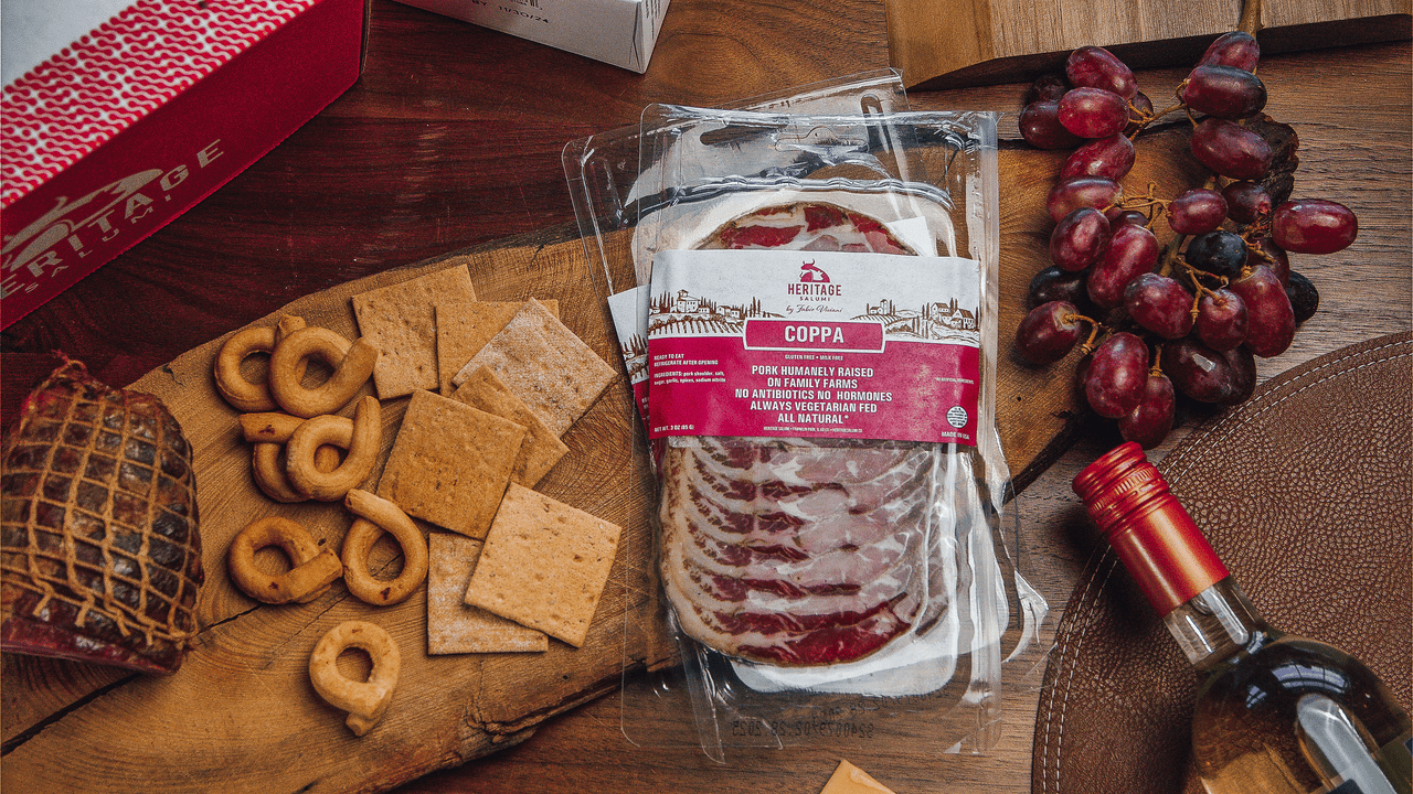 3oz. Sliced Coppa - Coppa: Richly marbled, luxuriously smooth, and perfectly aged.